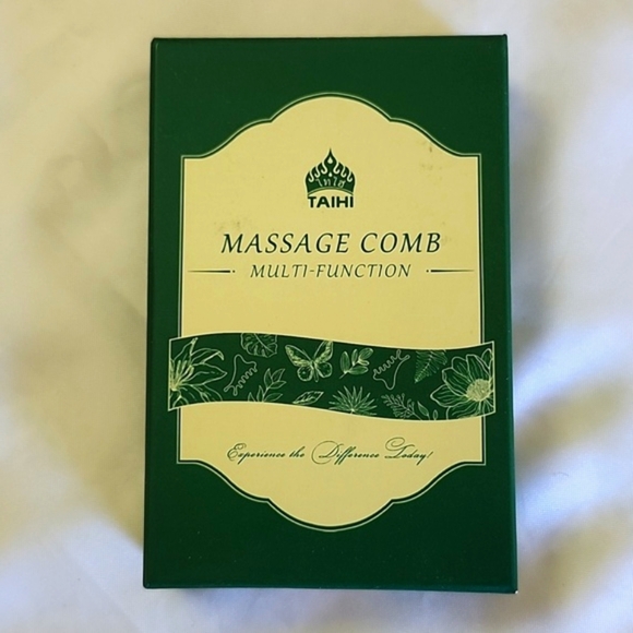 TAIHI Green Sandalwood Scalp Comb Gua Sha Head Neck Face Care Self Care Relax - Picture 9 of 9